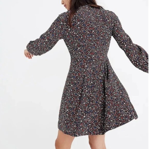 Womens Madewell Silk Star Dress Size 8 - Picture 2 of 3